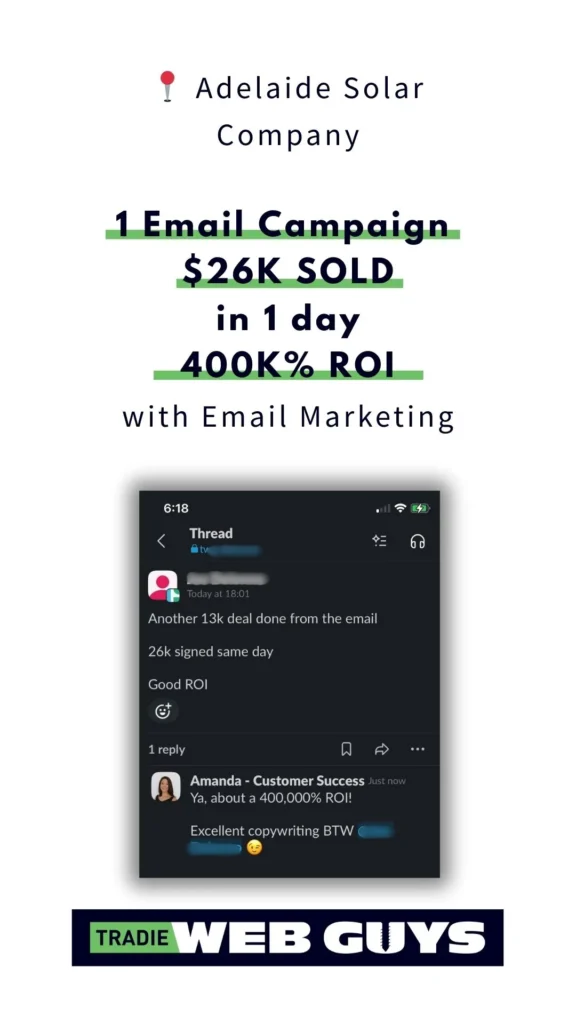 DES Email win ROI