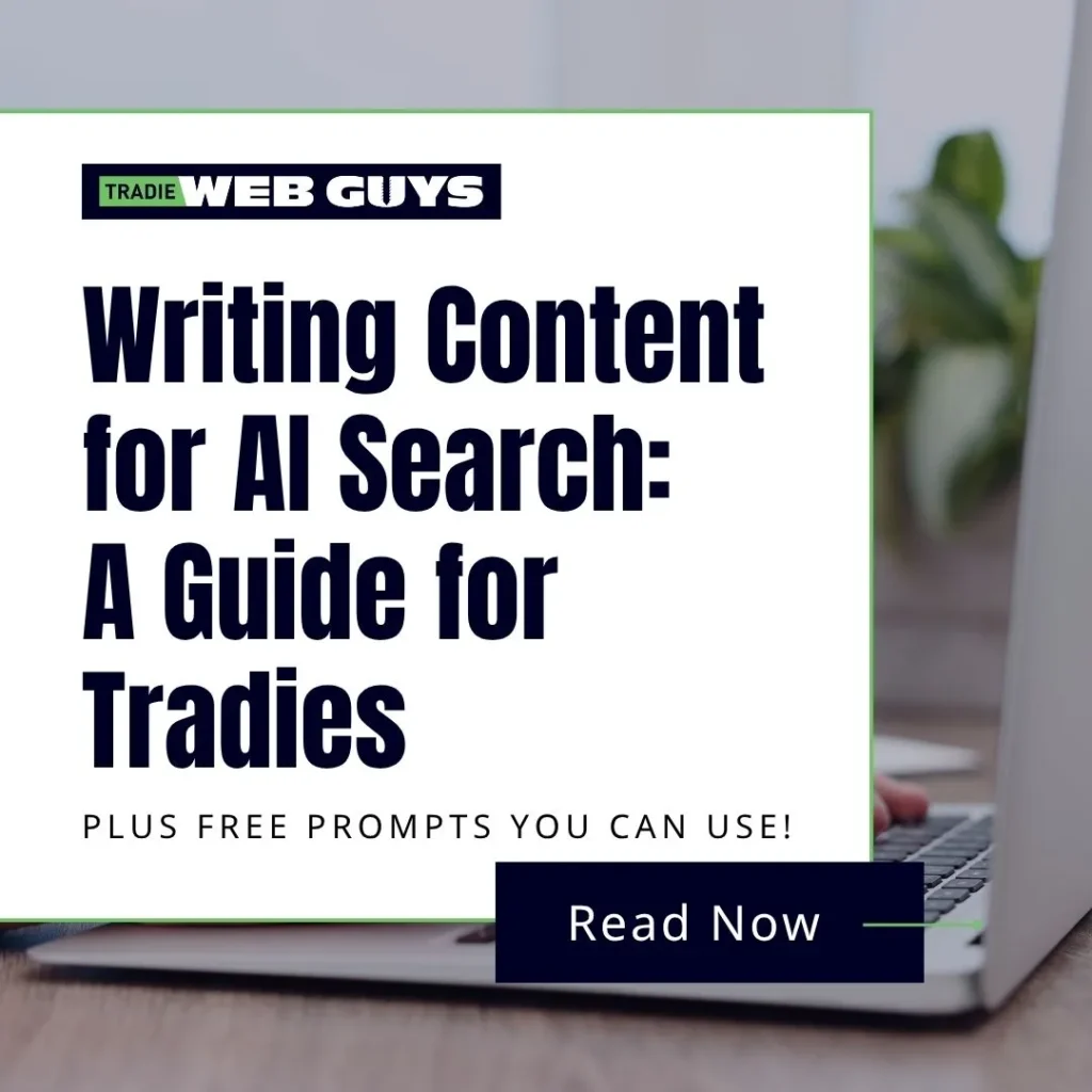 Writing Content for AI Search A Guide for Tradies blog image