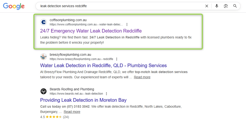 Coffison Plumbing and Gas - Ranked 1st Case Study Image