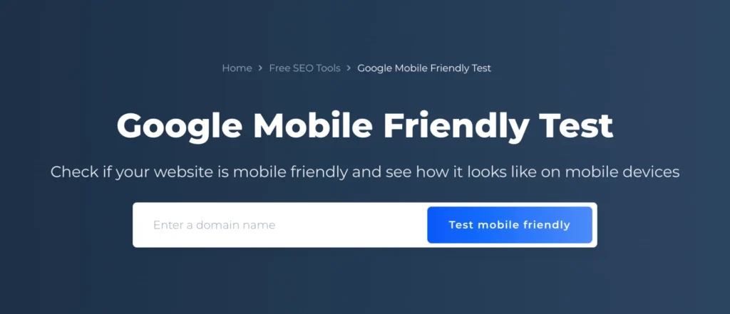 google mobile friendly test